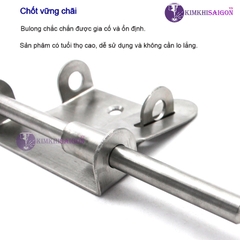 Chốt Khóa Cửa Bằng Inox 304, Then Cài Cửa Bằng Thép Không Gỉ Loại Lớn 4inch và 6inch Khoa-06