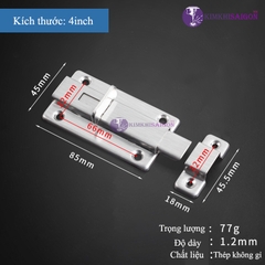 Chốt Khóa Cửa Trượt Inox KHOA-01