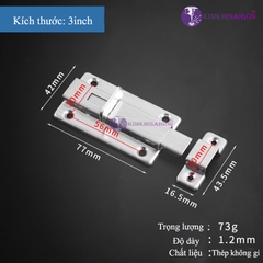 Chốt Khóa Cửa Trượt Inox KHOA-01