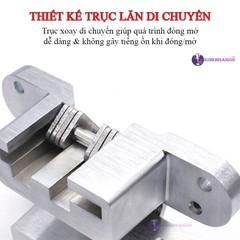 Bản Lề Chữ Thập Inox, Bản Lề Âm Tủ Gắn Cánh Cửa Tủ Nội Thất BL-04