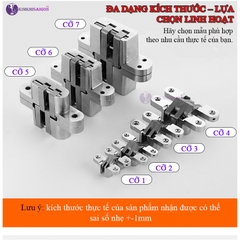 Bản Lề Chữ Thập Inox, Bản Lề Âm Tủ Gắn Cánh Cửa Tủ Nội Thất BL-04
