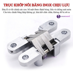 Bản Lề Chữ Thập Inox, Bản Lề Âm Tủ Gắn Cánh Cửa Tủ Nội Thất BL-04