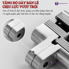 Bản Lề Chữ Thập Inox, Bản Lề Âm Tủ Gắn Cánh Cửa Tủ Nội Thất BL-04