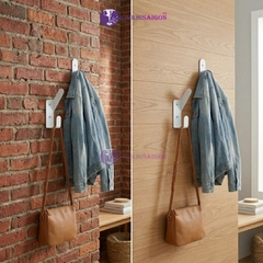 [TẶNG KÈM ỐC VÍT] Móc Treo Tường, Treo Quần Áo, Treo Nón Bảo Hiểm, Túi Xách, Áo Khoác Kèm Ốc Vít Lắp Đặt MT-14