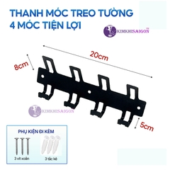 Móc Treo Quần Áo Gắn Tường (Tặng Kèm Vít), Móc Treo Quần Áo Chịu Lực, Móc Treo Đa Năng Kim Khí Sài Gòn MT-16