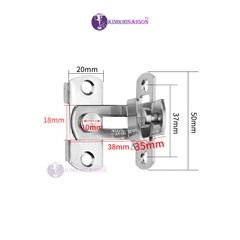 Chốt Khóa Cài Cửa Góc Vuông 90 Độ Bằng Thép Không Gỉ KHOA-04