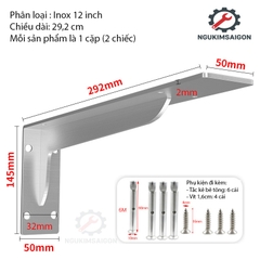 (Bộ 2 Cái) Giá Đỡ Gắn Tường, Kệ Gắn Tường Chịu Tải Lớn, Ke chữ L  PGT-02