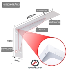 (Bộ 2 Cái) Giá Đỡ Gắn Tường, Kệ Gắn Tường Chịu Tải Lớn, Ke chữ L  PGT-02
