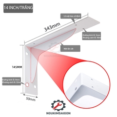(Bộ 2 Cái) Giá Đỡ Gắn Tường, Kệ Gắn Tường Chịu Tải Lớn, Ke chữ L  PGT-02
