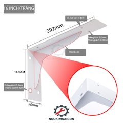 (Bộ 2 Cái) Giá Đỡ Gắn Tường, Kệ Gắn Tường Chịu Tải Lớn, Ke chữ L  PGT-02