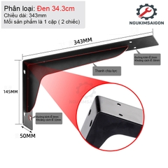 (Bộ 2 Cái) Giá Đỡ Gắn Tường, Kệ Gắn Tường Chịu Tải Lớn, Ke chữ L  PGT-02