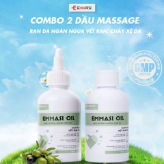 Combo 2 Chai Tinh Dầu Emmasi Oil 100ml Phòng Ngừa Cải Thiện Rạn Da Sau Sinh Rạn Da Tăng Cân Mờ Sẹo Đều Màu Dưỡng Ẩm Da