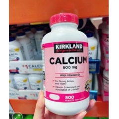 Viên Uống Kirkland Calcium 600 mg, D3 Bổ Sung Canxi Chắc Khỏe Xương (500V/Hộp) - USA