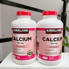 Viên Uống Kirkland Calcium 600 mg, D3 Bổ Sung Canxi Chắc Khỏe Xương (500V/Hộp) - USA