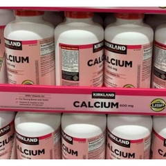 Viên Uống Kirkland Calcium 600 mg, D3 Bổ Sung Canxi Chắc Khỏe Xương (500V/Hộp) - USA
