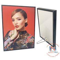 KHUNG ẢNH HỢP KIM NHÔM GỖ LỤA ĐỂ BÀN