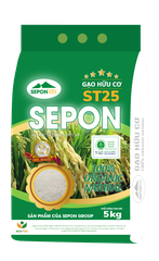 Gạo ST25 Hữu Cơ SEPON - Túi 5 Kg