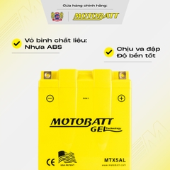 Bình điện Gel Motobatt bình cao siêu bền chống rò bảo hành 18 tháng bình điện vàng chính hãng