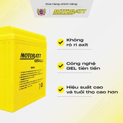 Bình 7L Gel Motobatt cho SH siêu bền dòng CCA cực cao bảo hành 18 tháng bình điện vàng chính hãng