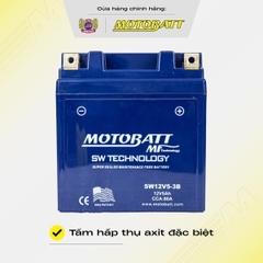 Bình điện 2 thì Motobatt bình khô mạnh mẽ chịu va đập bảo hành 12 tháng chính hãng