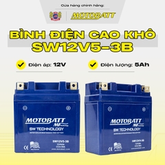 Bình điện Khô Motobatt mạnh mẽ dòng cao bình cao bảo hành 12 tháng chính hãng