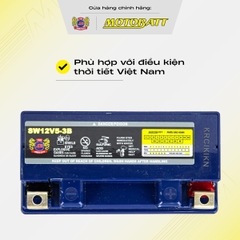Bình điện Khô Motobatt mạnh mẽ dòng cao bình cao bảo hành 12 tháng chính hãng