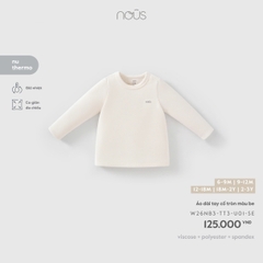(6M-2Y) NOUS - Áo dài tay cổ tròn màu be - SS26.T9A