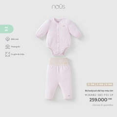 (0M-9M) NOUS - Bộ bodysuit dài tay màu tím - SS26.T9A