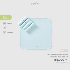 (FS) NOUS - Set 5 khăn sữa bamboo màu xanh - SS26.T9B
