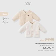 (6M-2Y) NOUS - Áo khoác hai mặt màu be thêu họa tiết - SS26.T9B