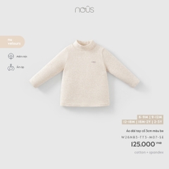 (6M-2Y) NOUS - Áo dài tay cổ 3cm màu be - SS26.T10A