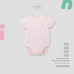 NOUS MINI - Body cộc tay cài vai màu hồng nhạt - SS25.T4B