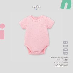 NOUS MINI - Body cộc tay cài vai màu hồng đậm - SS25.T4B