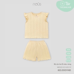 NOUS - Bộ cộc ba lỗ màu vàng - SS25.T4A