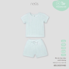 NOUS - Bộ cộc tay màu xanh dương - SS25.T4A