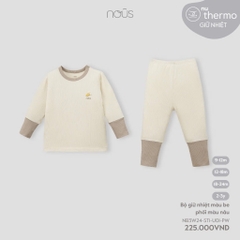 NOUS - Bộ giữ nhiệt màu be phối màu nâu 12M - SS24.T8A