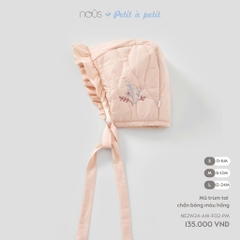 NOUS - Mũ trùm tai chần bông màu hồng -SS25.T9A