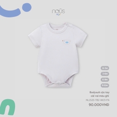 NOUS MINI - Body cộc tay cài vai màu ghi - SS25.T4A