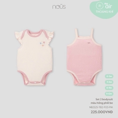 NOUS - Set 2 body màu hồng phối be - SS25.T4A
