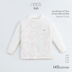 NOUS - Áo dài tay cổ 3cm in họa tiết con thỏ - Kids - Kids - ZTD