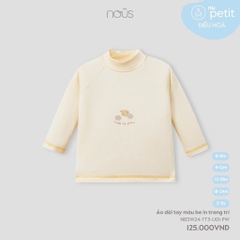 NOUS - Áo dài tay màu be in trang trí - 2-3Y - SS24.T8A