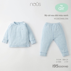 NOUS - Bộ cài vai dài màu xanh - Nu Air - SS23.9