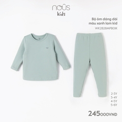NOUS - Bộ ôm dáng dài màu xanh lam kid  - Nu Kids - 2Y - SS23.9 - ZTD