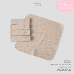 NOUS - Set 5 khăn sữa màu nâu be - SS25.T4A