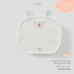 NOUS - Lót gối sơ sinh màu trắng phối tai gấu màu xanh -SS25.T9A