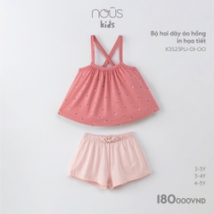 NOUS - Bộ hai dây áo hồng in họa tiết - 5Y - Kids