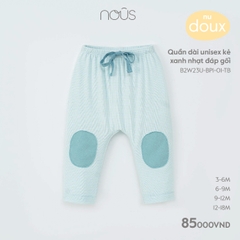 NOUS - Quần dài unisex kẻ xanh nhạt đáp gối - Nu Doux - 3M - ZTD