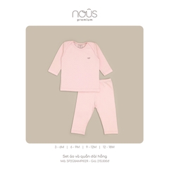 NOUS - Set áo và quần dài hồng - Premium