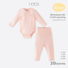 NOUS - Bộ body dài in hình ong hồng