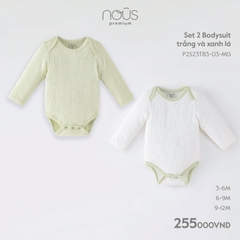 NOUS - Set 2 body trắng và xanh lá 6M